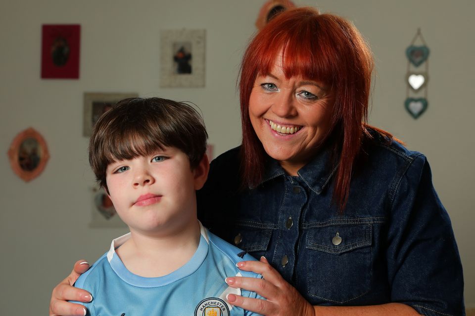 Davina Taylor and her son Max (8). Photo: Gerry Mooney